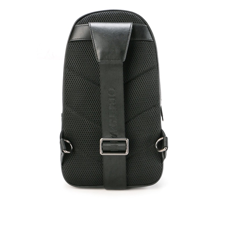 TAS SELEMPANG DADA/BADAN KULIT PRIA OBERMAIN LEATHER SLING CHEST/BODY BAG ORIGINAL HITAM BLACK OM007