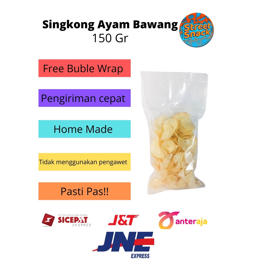 

KRIPIK SINGKONG RASA AYAM BAWANG [150Gr]