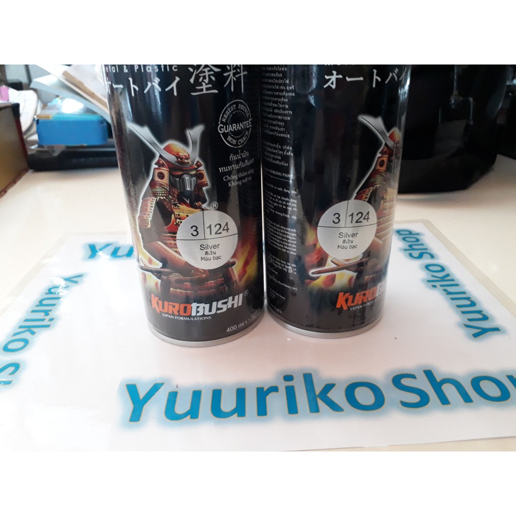 Pilok Samurai Cat samurai paint silver 124 pylok pilox cat semprot abu abu silver kilap