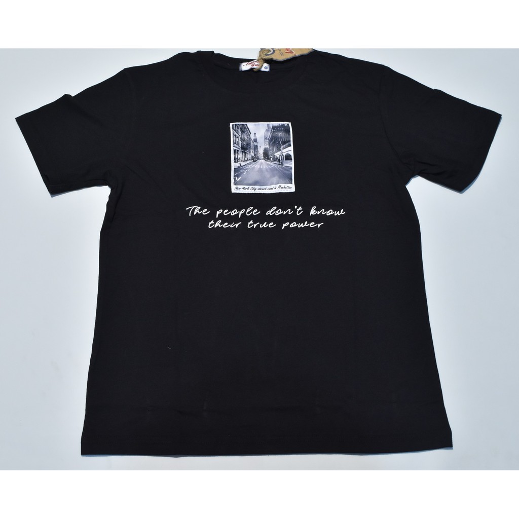 Kaos Pria Lengan Pendek Hitam American Jeans BI70 ORIGINAL & REAL PICTURE
