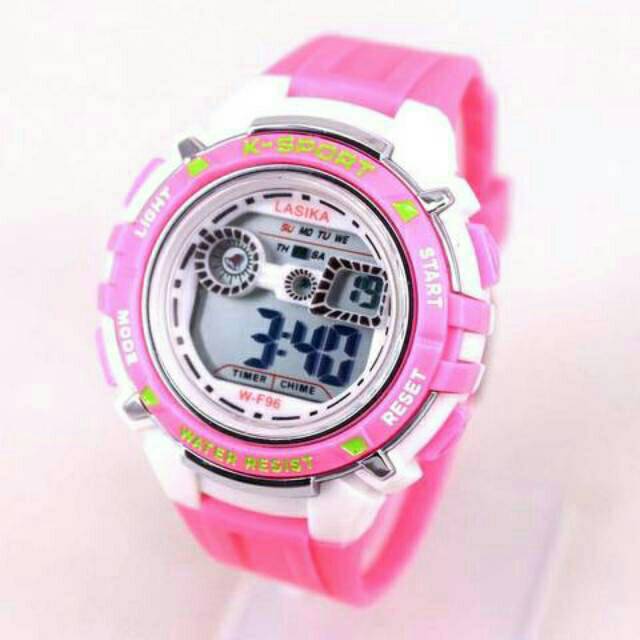 Jam Tangan Wanita Lasika Wf-96 Strap Rubber Anti Air Original 100,%(Dikirim Dari Jakarta)