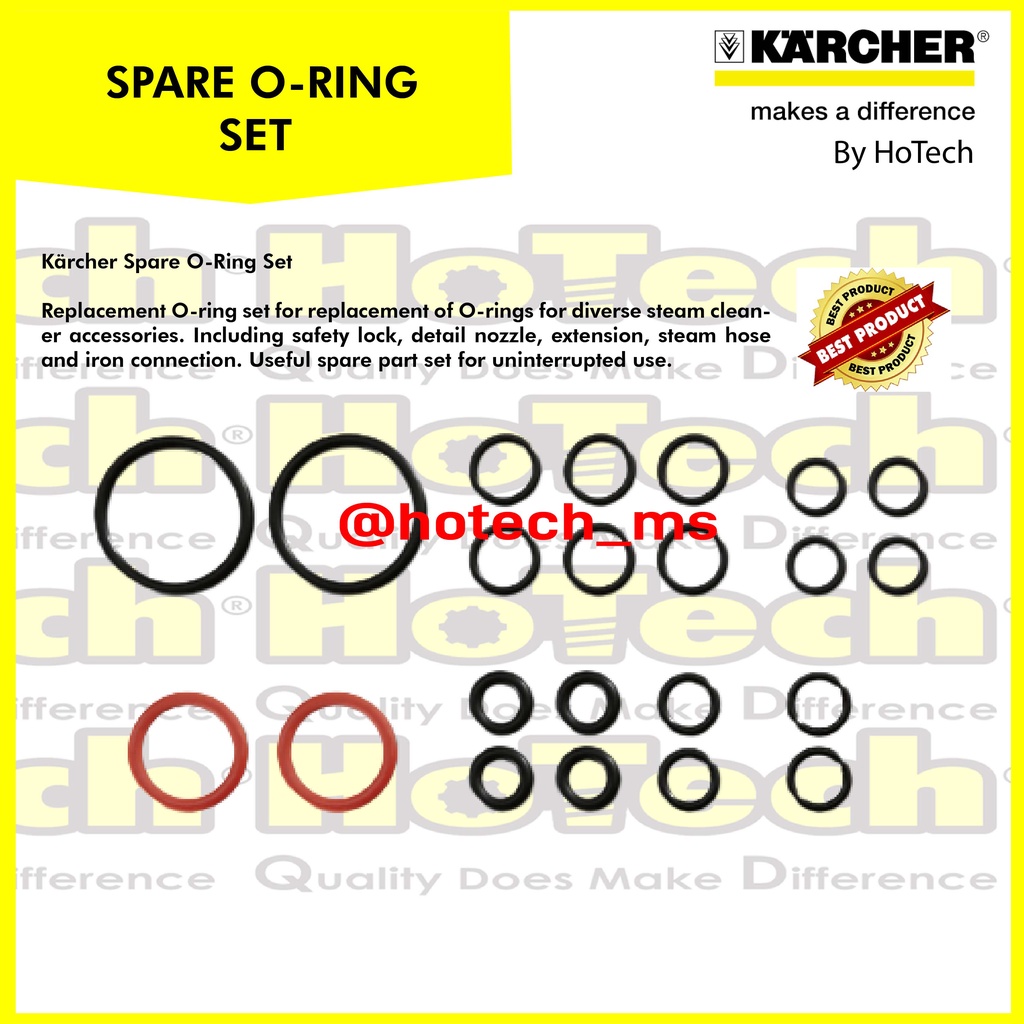 Karcher Spare O-Ring Set For Steam Cleaner | KARCHER | Steam Cleaner Spare O-Ring Set Karcher | Karc