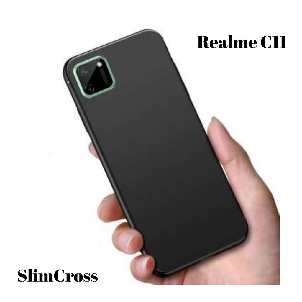 Case Slim CROSS Realme C11 6.5 inchi Softshell with Frame Line Anti Melar TIDAK LICIN