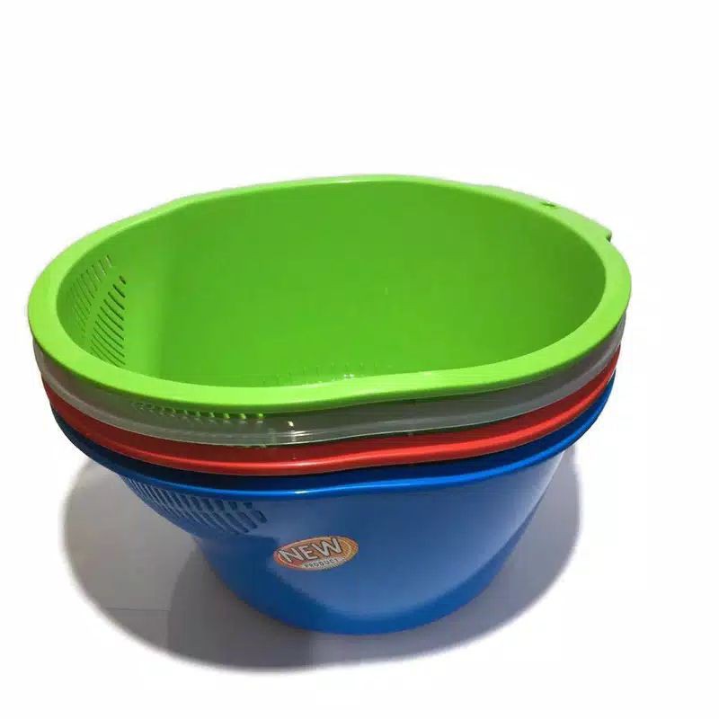 Baskom cucian beras, buah atau sayuran/strainer lion star