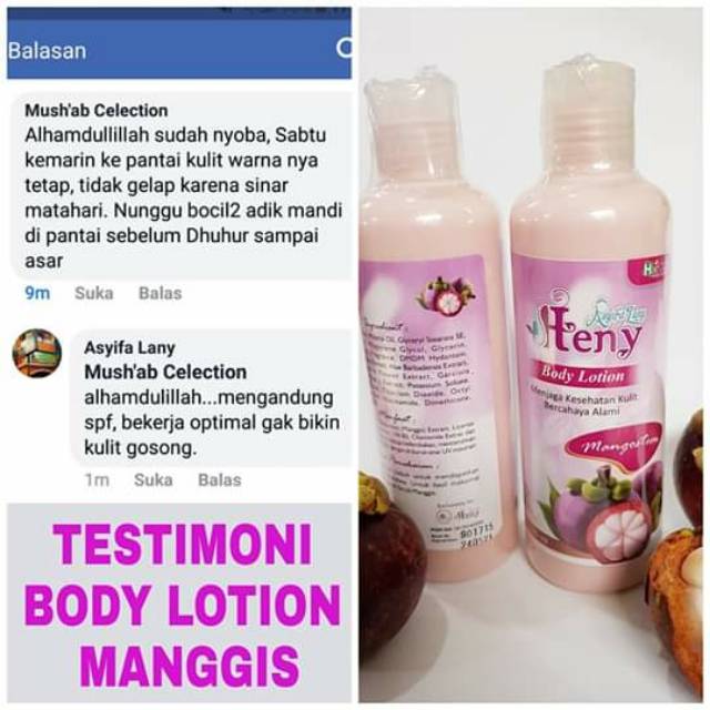 BODY LOTION MANGGIS BY HENY ASYIFA LANY SKINCARE