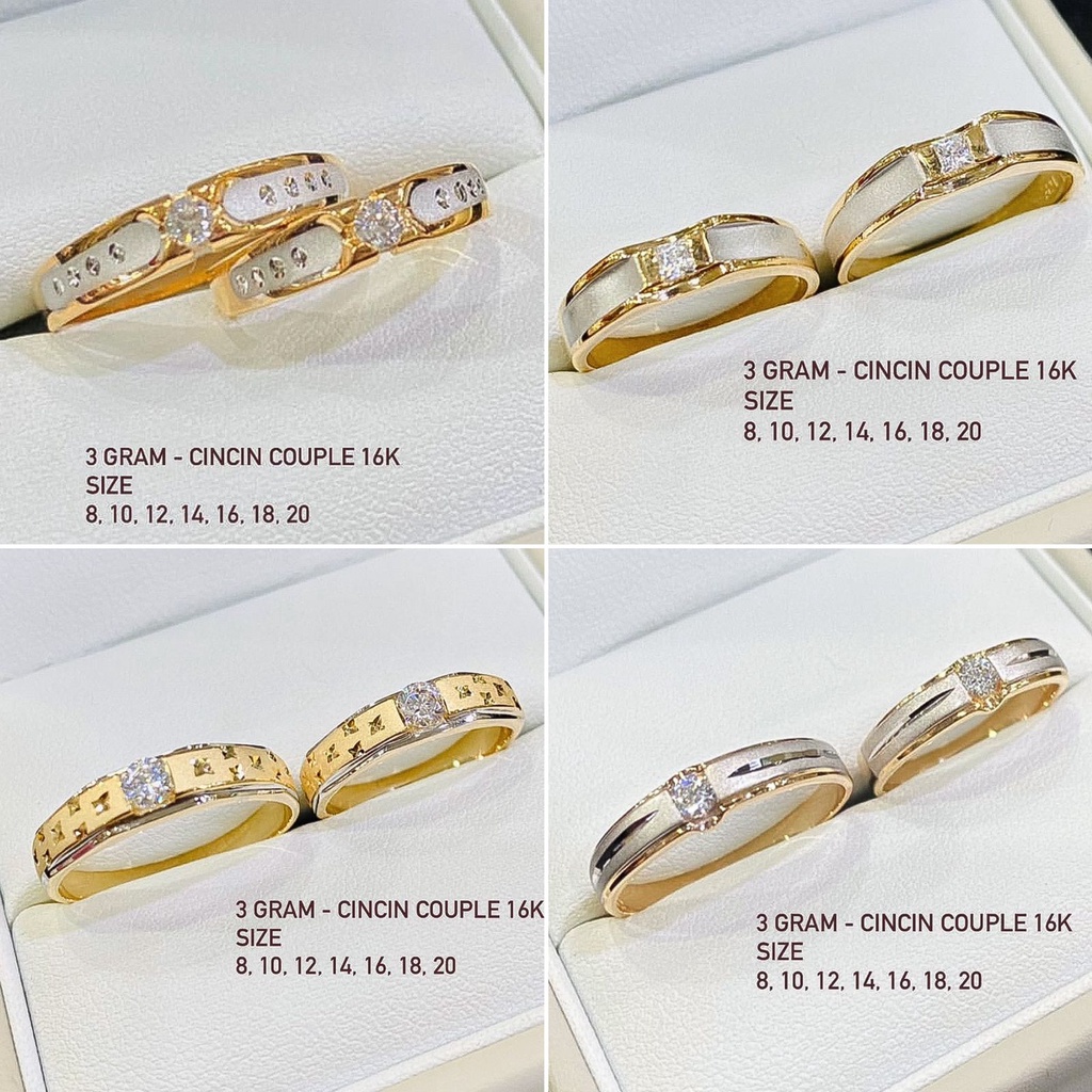 700 Cincin anak dan dewasa emas asli kadar 70% 22 surabaya gold whitegold kuning putih tunangan nikah permata UBS