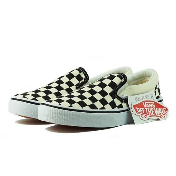 SALE VANS Japan Domestic Market V98CL+ SLIP ON BLK/WHT/CHK