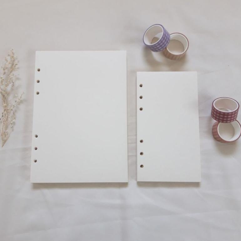 

➵Diskon❇➵ ZHSNT REFIL ISI ULANG BINDER A5 A6 | 6 RING HOLES LUBANG | BOOKPAPER 90GSM | HVS 100GSM |