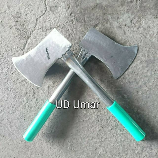 Kapak Baja Per Tebas Daging Tulang Kurban dan kayu kebun Gagang Pipa Besi