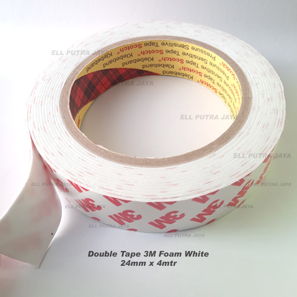 Double Tape 3M foam Putih 24mm x 4mtr