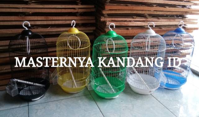 Sangkar Burung Besi Model Kapsul Size D24xt45cm Buat Burung Pleci