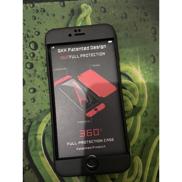 Full 360 Protection Case Hitam Iphone 6+ 6s+ 6 6sPlus