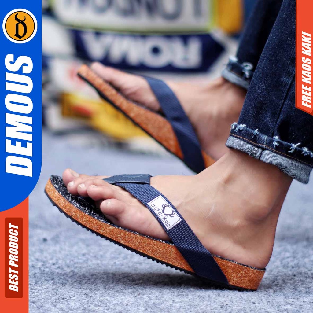 DEMOUS SORA Sandal Jepit Pria Simple Terbaru Kekinian