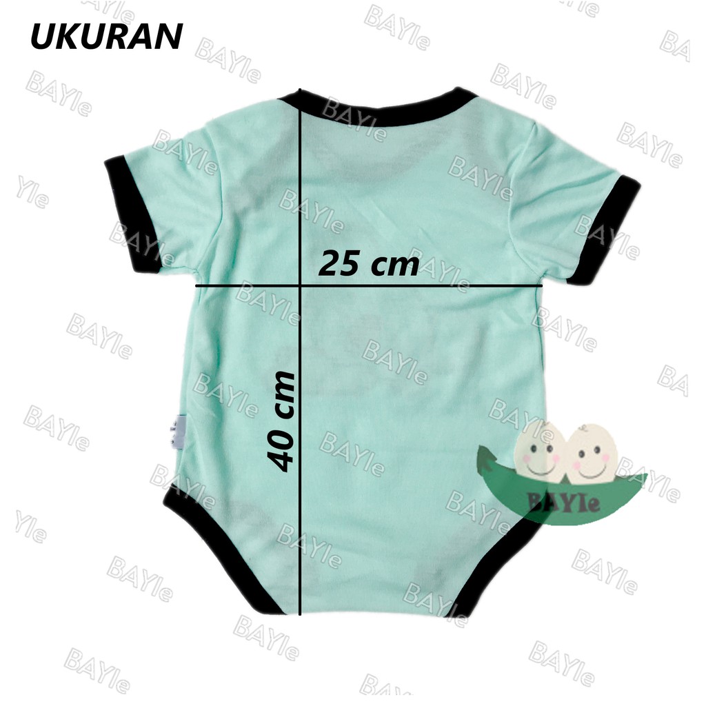 BAYIe -  3 PCS Baju Bayi Romper/Jumper/Jumpsuit Segitiga WARNA MOM'S GIFT usia 0 - 6 bulan 100% katun SNI KD-N29/baju bayi new born