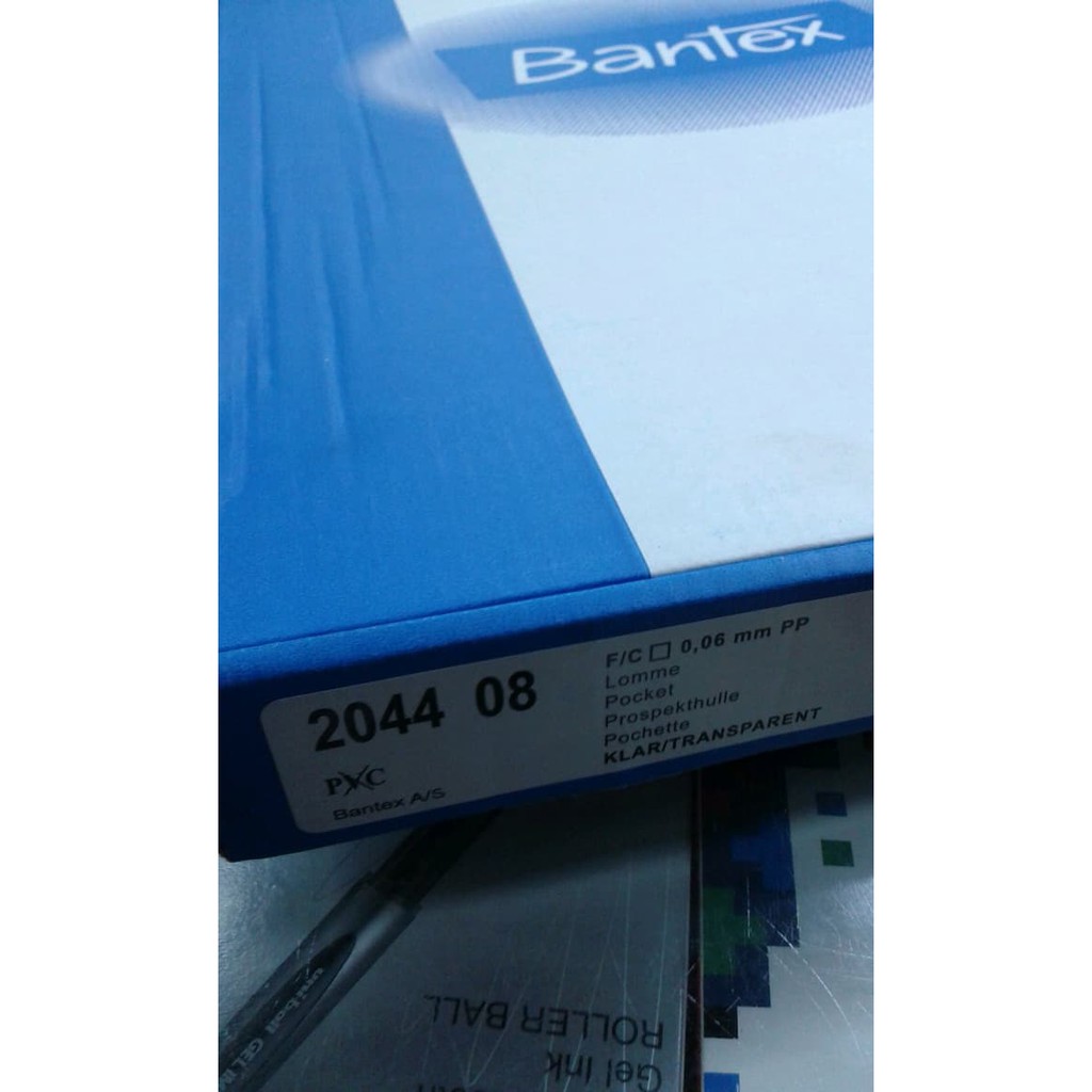 PP Pocket Bantex Ukuran Folio. Isi 100 Lembar. 2044. ANTI GLARE / KASAR