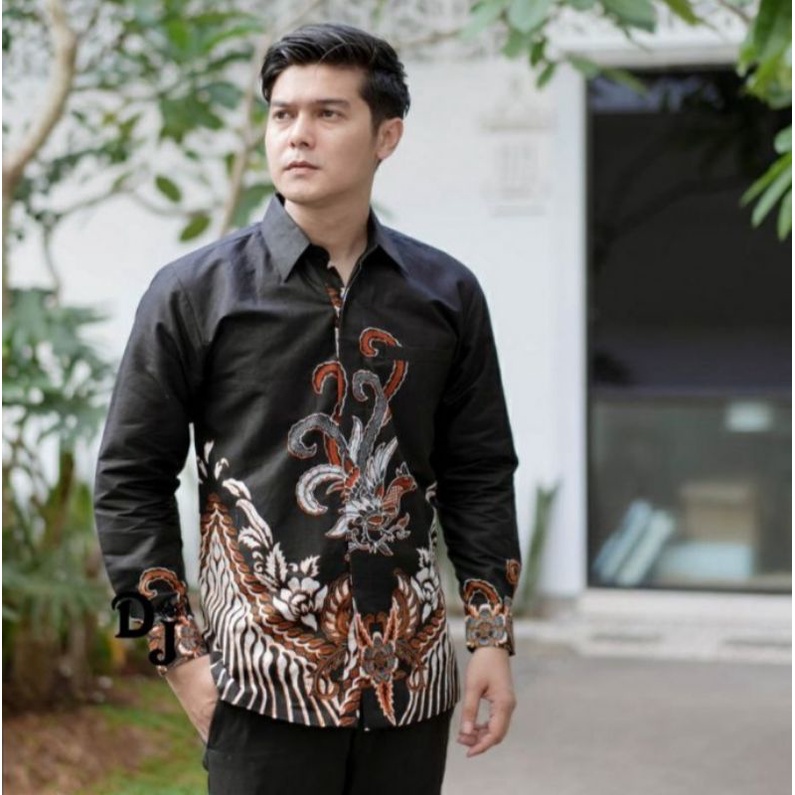 Kemeja Batik Pria Casual Modern Lengan Panjang Original Baju Batik Pria Lengan Panjang Modern