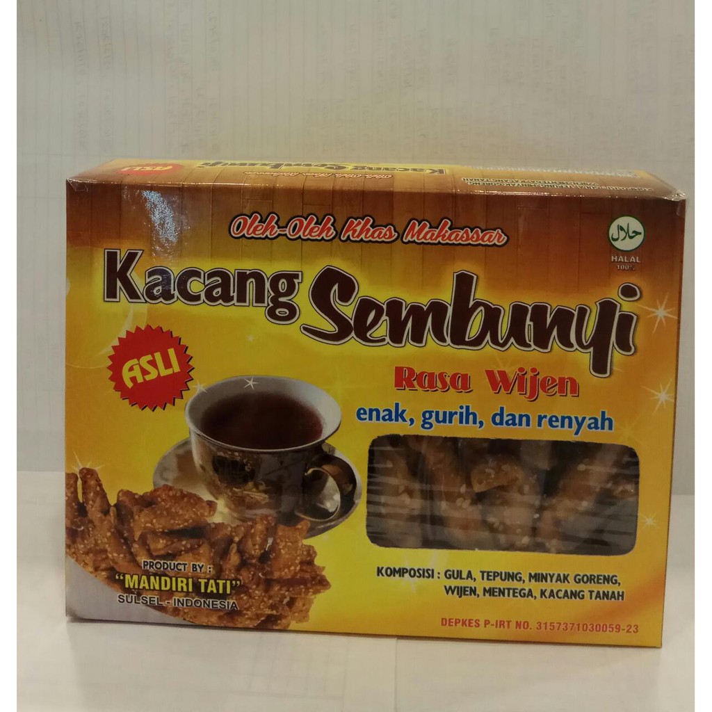 

Kacang Sembunyi Rasa Wijen Khas Makassar Mandiri Tati 150gr