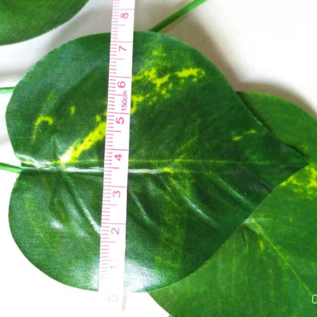 DAUN RAMBAT DAUN PLASTIK SIRIH GADING BESAR 7CM DAUN ARTIFICIAL 200CM B8315