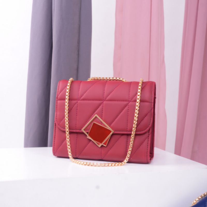 IniHalwa Sling Bag BORDIR GENOVA Maroon tas murah kualitas premium