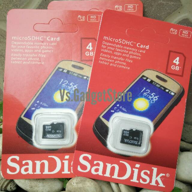 Memory Card - MicroSD Sandisk 4GB