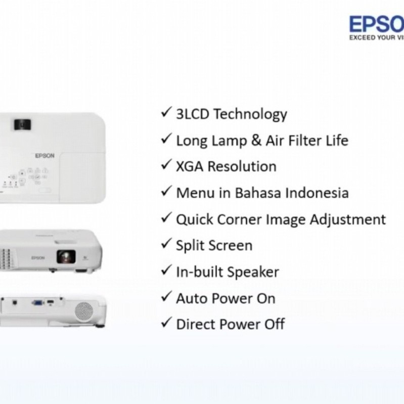 Projector EPSON EB-E500 3300 ANSI Lumens VGA HDMI (EPSON EB E500)