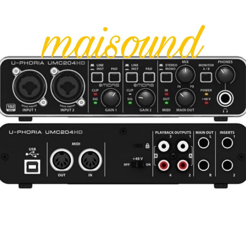 BEHRINGER UMC204HD USB INTERFACE SOUNDCARD BEHRINGER UMC 204 HD ORI