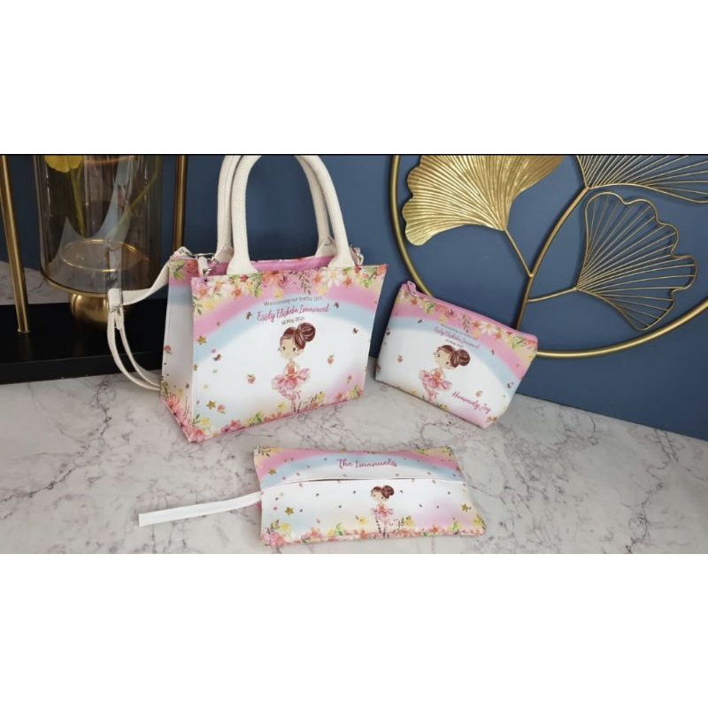 

Hampers Diona 3in1/ suvenir ulang tahun/souvenir anak/birthday/custom/murah/goodie bag