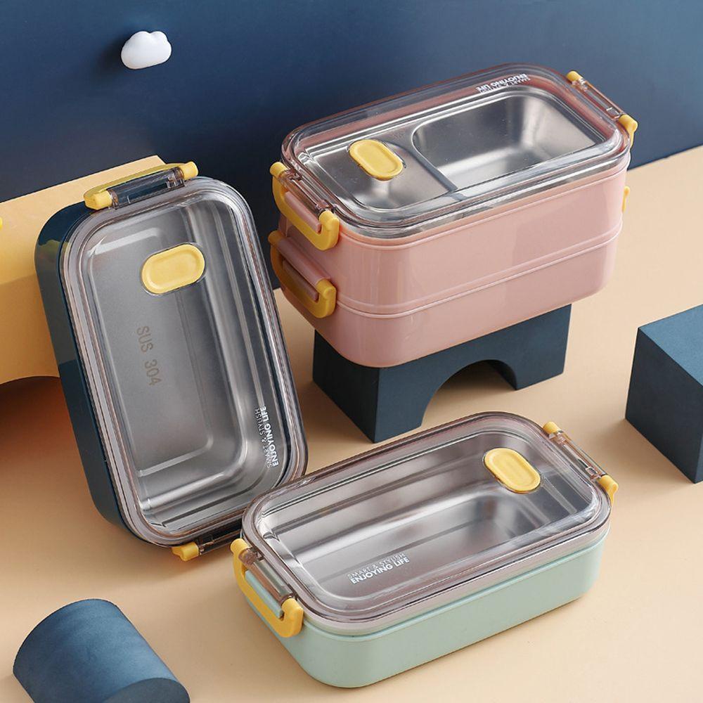 SOLIGHTER Lunch Box Portable Stainless Steel Japanese-Style Insulation Heated Food Container