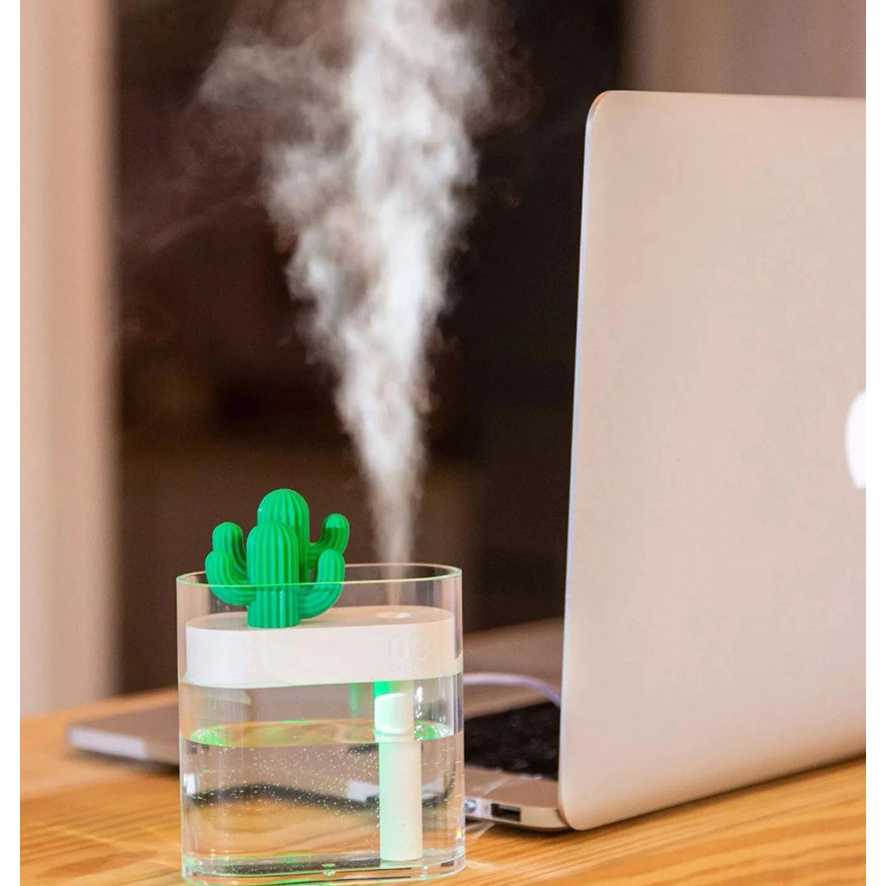 (100% BARANG ORI) Sothing Air Humidifier Ultrasonic Desain Kaktus 160ML-319