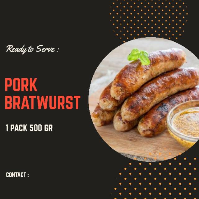 

Pork German Bratwurst