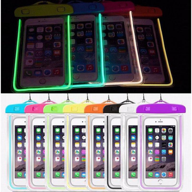 sarung case hp anti air waterproof glow in the dark