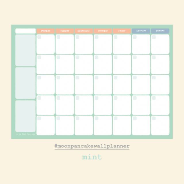 

Moon Pancake Wall Monthly Planner