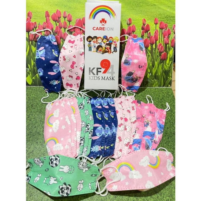 Promo Masker Kf94 Anak Motif 4 Ply Isi 20 Pcs Kf94 Careion - Masker Anak - Anak Cowok