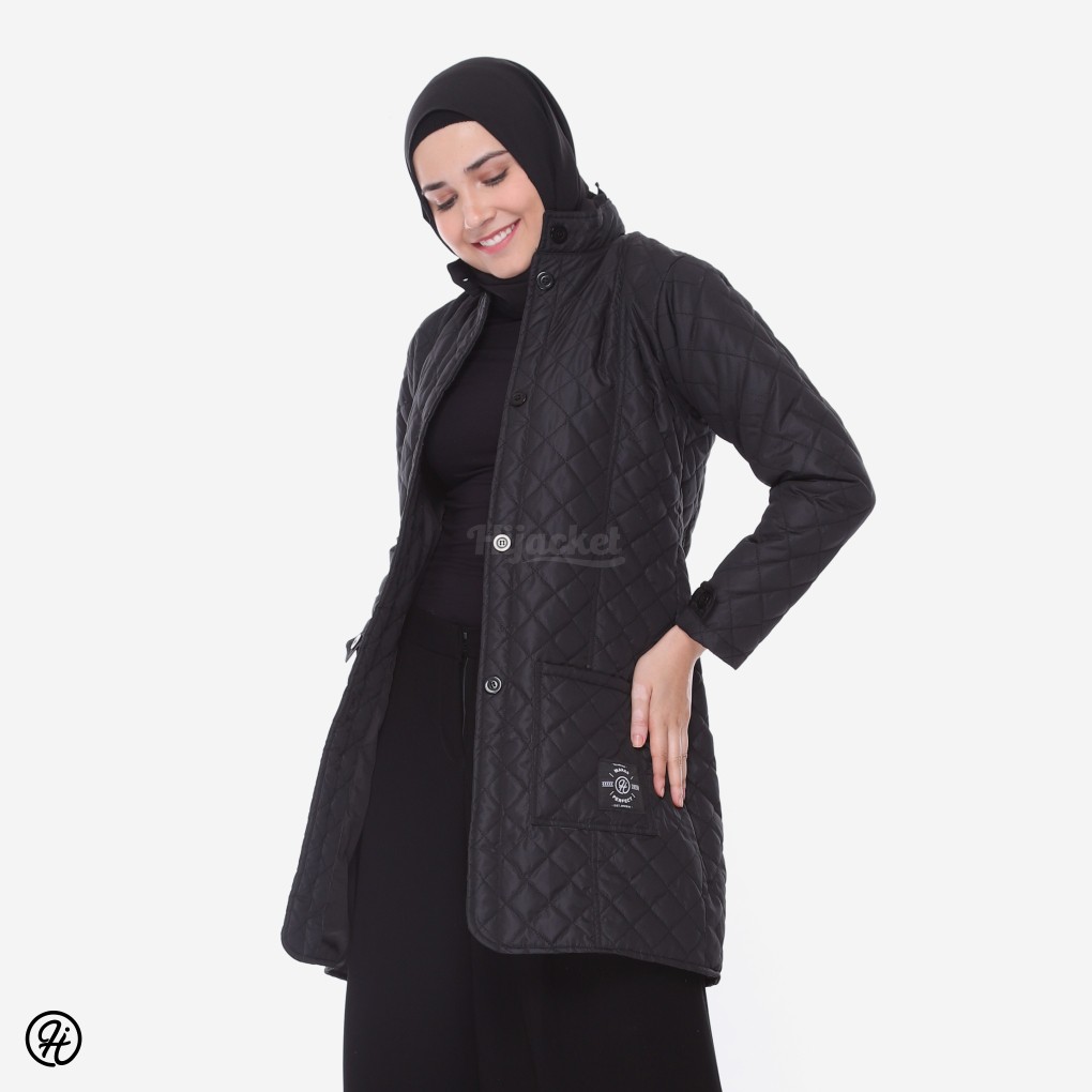 ⭐️BEBAS ONGKIR⭐️ HIJACKET BELVA ORIGINAL JAKET WANITA JAKET MUSLIMAH HIJABER PERTAMA DI INDONESIA-BLACK EBONY (HITAM)