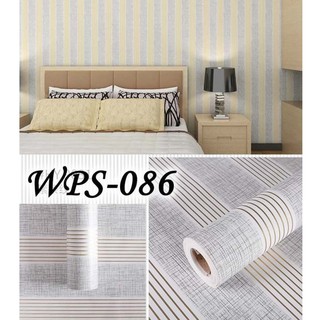 Wallpaper Sticker GARIS BIRU ABU GOLD  Dekorasi  Dinding 