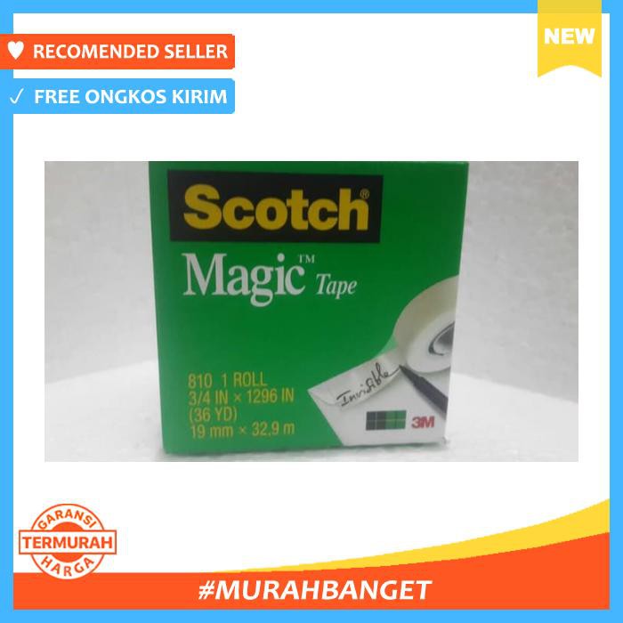 

3 M Magic Tape 3/4 " X 32.9M - Pengikat & Perekat - Selotip & Double Tape