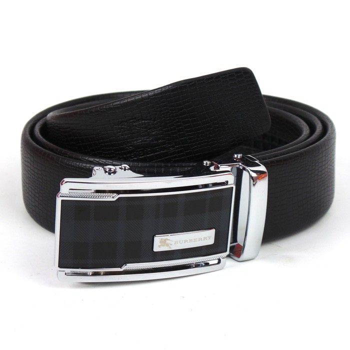 Gratis Ongkir Ikat Pinggang gesper sabuk rel otomatis kulit asli - BURBERRY REL Z Termurah