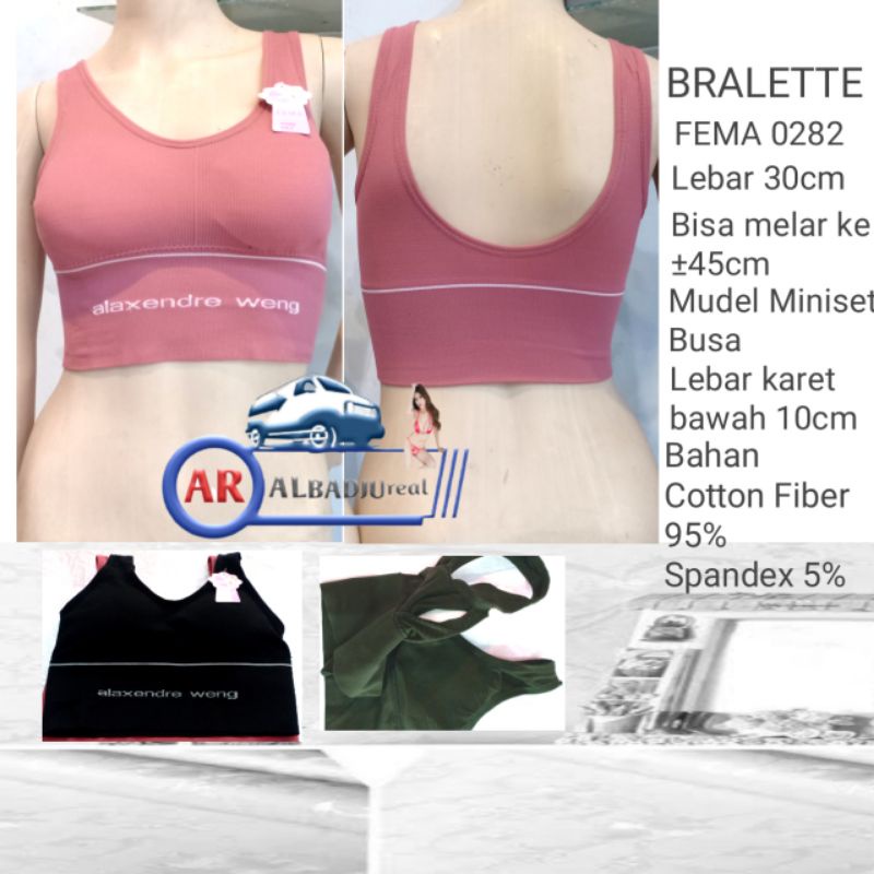 SPORT BRA BUSA BRALETTE/MINISET BUSA FEMA FIBER 0282