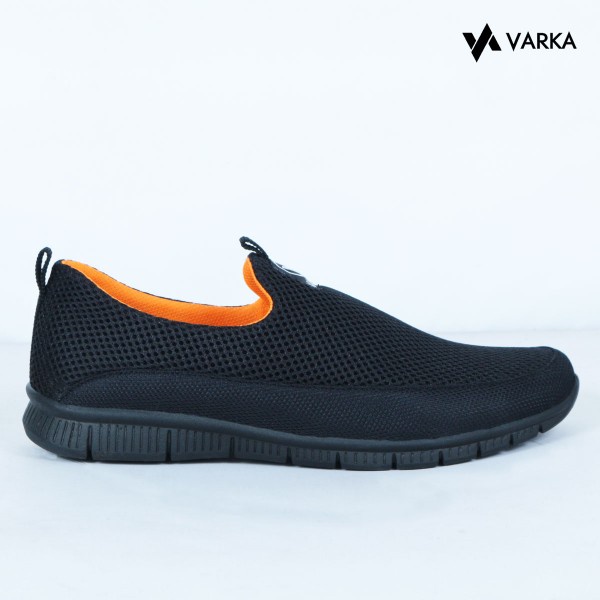 Sepatu Slip On Pria Terbaru V 552 Brand Varka Sepatu Sneakers Casual Terbaru Harga Murah Berkualitas warna Hitam