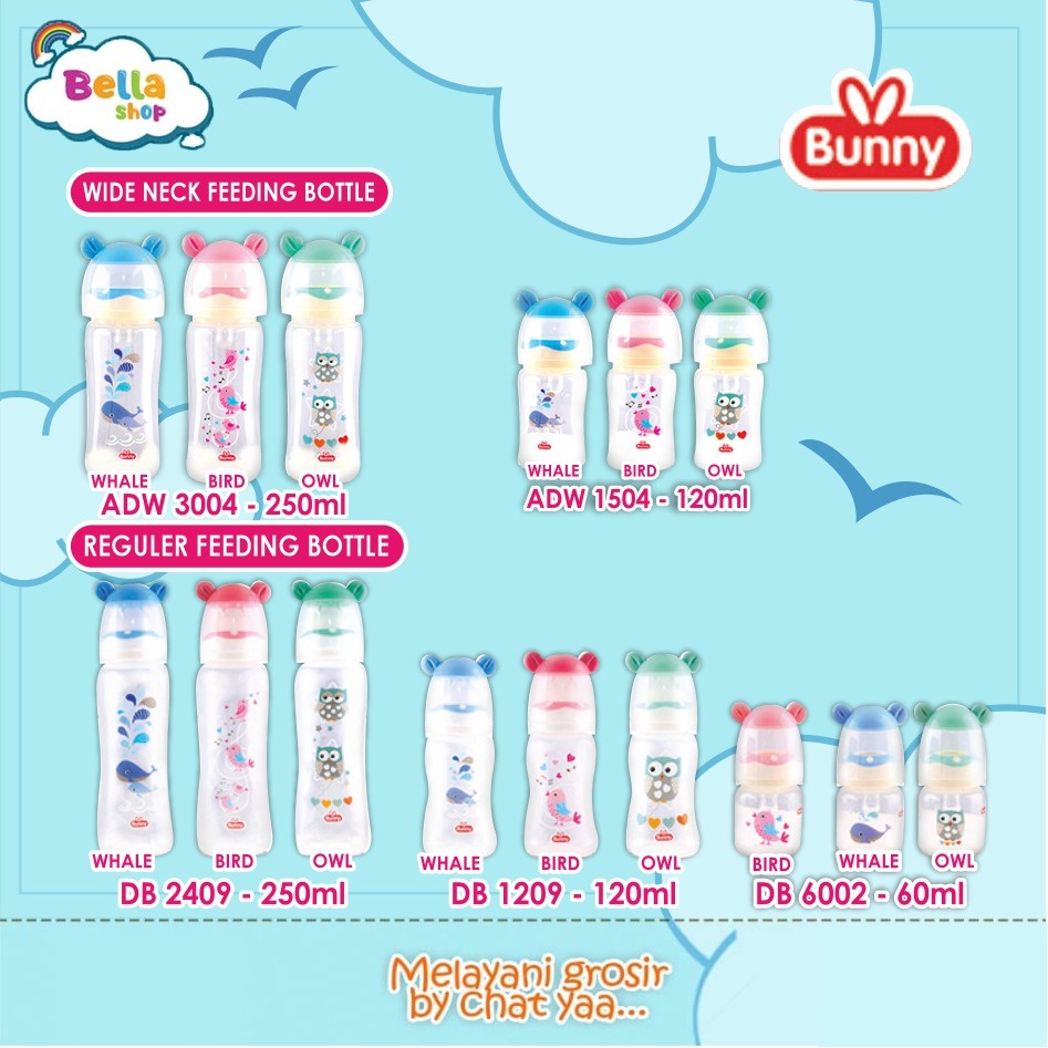 LUSTY BUNNY BOTOL SUSU BAYI REGULER SLIM NECK WIDE NECK BS 4