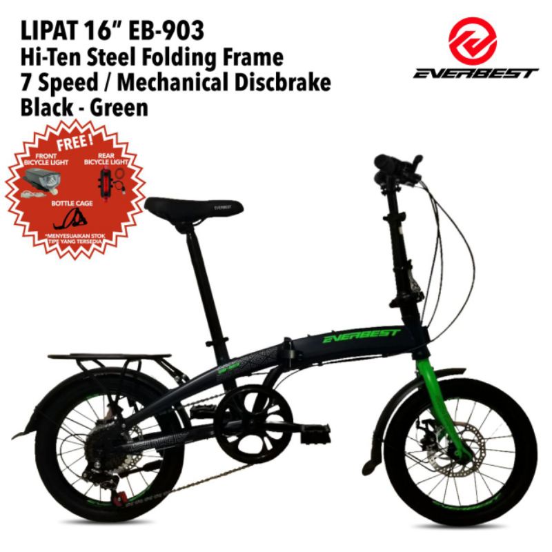 Sepeda Lipat 16 Inch Everbest EB-903 7 Speed Disc Brake