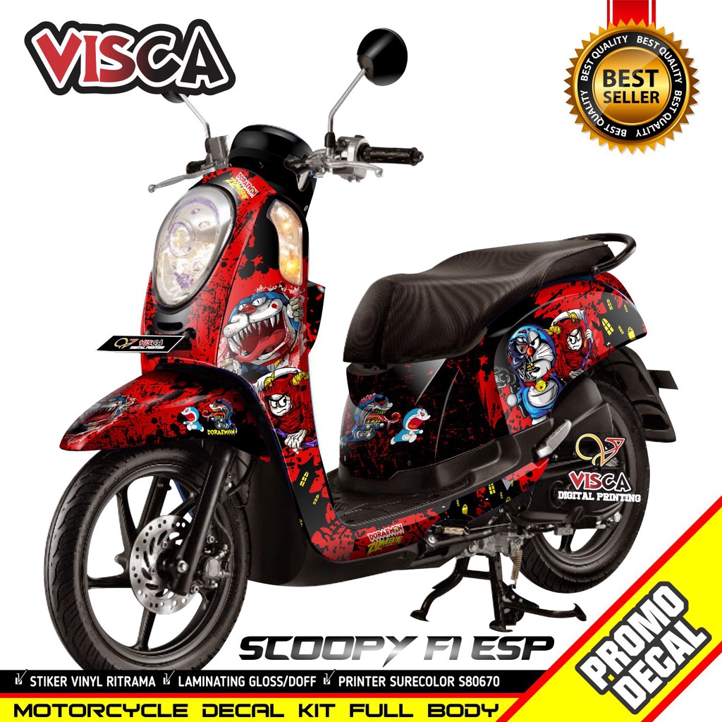 Decal Scoopy 2015 2016 Striping FullBody Scoopy Fi Lama Doraemon Zombie