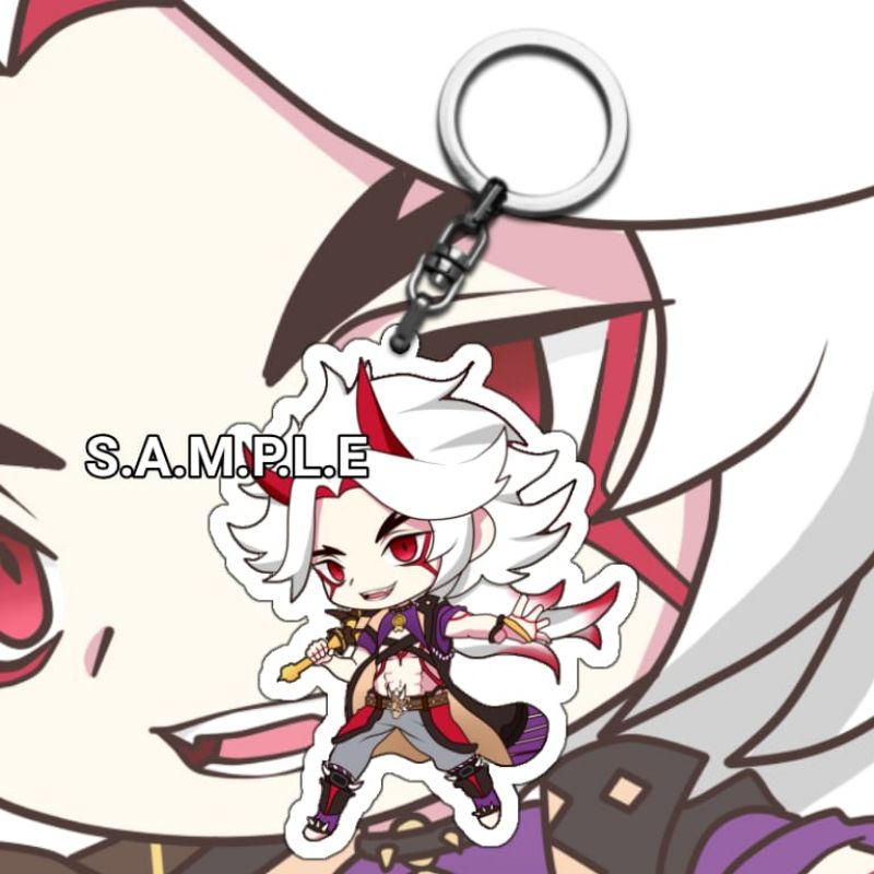 Gantungan Kunci Anime Game Genshin Impact Arataki Itto - Keychain Genshin Impact Arataki Itto