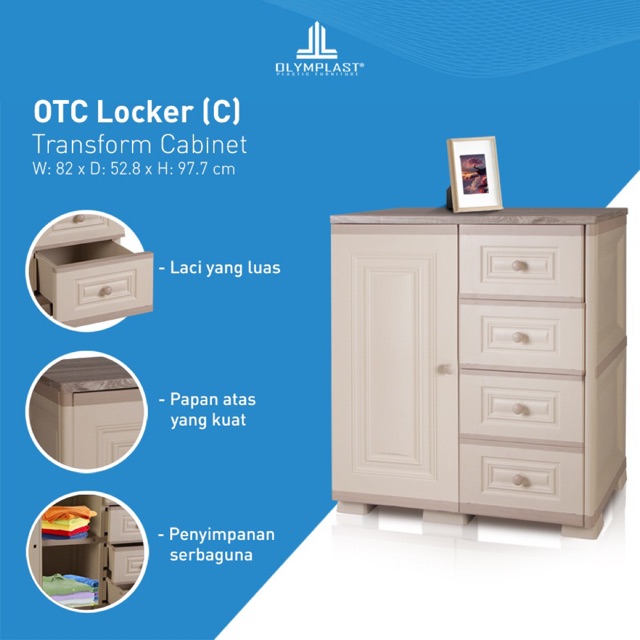 Lemari Plastik Olymplast OTC locker C khusus Gosend