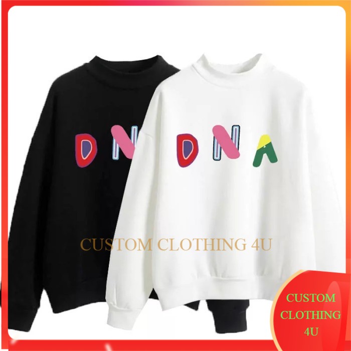 Jaket BTS DNA Anak Dewasa - SWEATER BTS DNA PRINTING