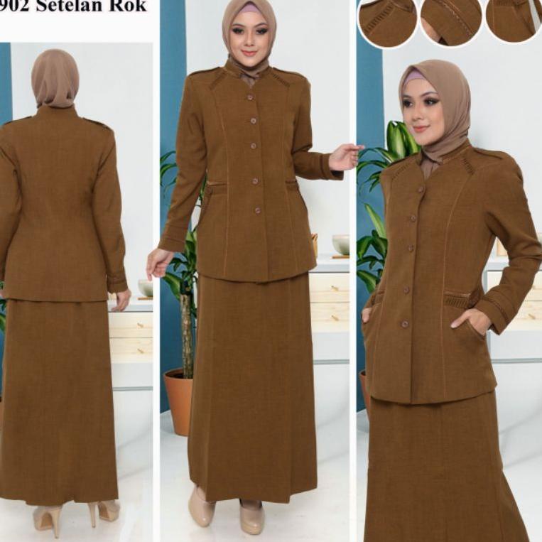 [KODE 0MYM9] Baju Dinas Wanita Pemda Aceh Blazer PNS ASN Keki Seragam Pemda Khaki Wanita Baju Guru C