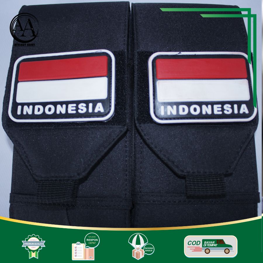 Tempat Sarung HP Pinggang KANVAS TACTICAL Tas Dompet Handphone Pouch Hp Pria bonus Logo karet