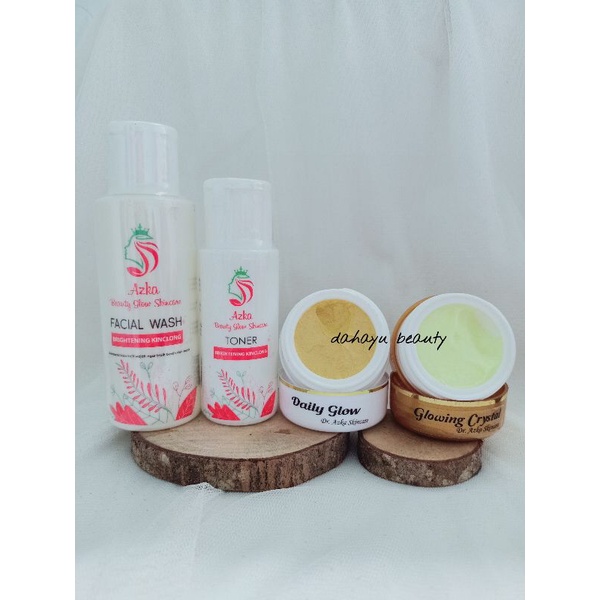 PAKET GLOWING CRYSTAL Dr. AZKA SKINCARE (FW,TONER BPOM)