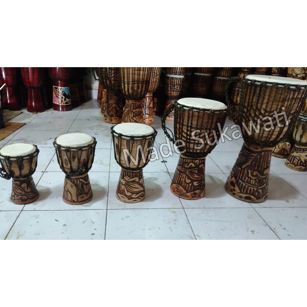 Alat musik Jimbe ukir kendang Djembe bali