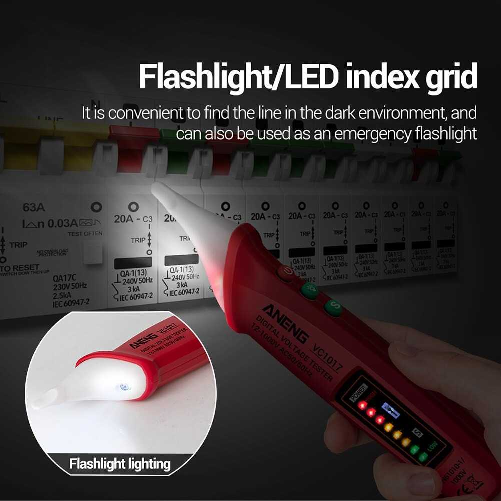 ANENG Tester Non Contact AC Voltage Alert Detector 12V-1000V - VC1017